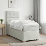  Boxspring krevet s madracem Svjetlosiva Jjedan Baršun | shoptok.hr