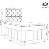  Boxspring krevet s madracem Krem 120 x 200 cm Tkanina | shoptok.hr