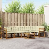  Set vanjskih sofa 7 kom. Prirodna i krem | shoptok.hr