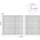  Gabion s žicom debljine 3,5 mm i mrežom 5x5 cm 900x20x150 cm | shoptok.hr