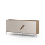 Marckeric Krem/u prirodnoj boji komoda u dekoru hrasta 180x80x40 cm Lilou – | shoptok.hr