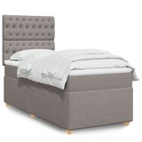  Krevet s oprugama i madracem smeđesivi 90x200 cm od tkanine | shoptok.hr