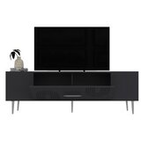 Hanah home TV komoda Dekol2, 150x48,2x29,6 cm, Antracit-Srebrne boje | Eponuda.ba