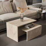 Hanah home twins - travertine travertine nesting table (2 pieces) | ePonuda.com