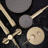 REA Bath Komplet za tuširanje za vgradnjo Lungo Stripe Gold Brush + BOX | Shoptok.si