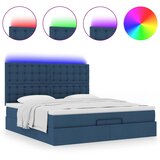 Otomanski krevet s madracem i LED plavi 180x200cm od tkanine | Eponuda.ba