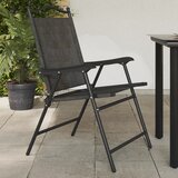 Maison Chic Zložljivi Vrtni Stoli - Stol za vrti 4 kosi melanž sivi jeklo in tekstil JS2870, (21876440) | Shoptok.si