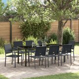  Set od 5 Crna PE Ratan čelik obložen prahom 54 x 62.5 x 89 cm | shoptok.hr