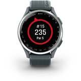 Garmin golf GPS sat Approach S44, srebrni okvir, silikonski remen boje sumraka | shoptok.hr