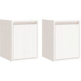  Zidni ormarići 2 kom bijeli 30 x 30 x 40 cm od masivne borovine | shoptok.hr