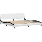  Okvir kreveta s LED-om bez madraca Hvar bijelo-crni 200 x 200 cm | shoptok.hr