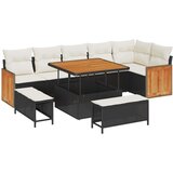  Set od 9 dijelova vrtnih sofa s jastučićima crne poli ratan acacije dvosed vrtna sofa s jastučićima crne poli ratan set od 3 d | shoptok.hr