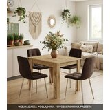 KARA stolica - tamnosmeđi baršun / kromirane noge x 3 | shoptok.hr