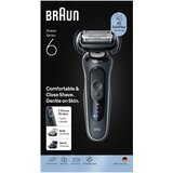 Braun brijac Serije 6 62-G1650s, bežicni mokro i suho brijanje za muškarce, sivi | shoptok.hr