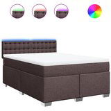 Maison Chic Box spring postelja - Vzmetna postelja z vzmetnico temno rjava 140x200 cm blago SL4413, (21902856) | Shoptok.si