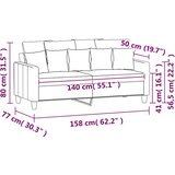  Dvosjed crvena boja vina 140 cm baršunasti | shoptok.hr