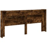 Ormarić za uzglavlje LED boja dimljenog hrasta 220x16,5x103,5cm | Eponuda.com