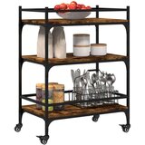 vidaXL Kuhinjska kolica boja hrasta 65x40x86 5 cm konstruirano drvo | shoptok.hr
