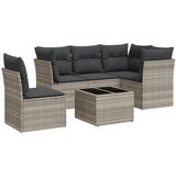  6-dijelni set vrtnih sofa od poliratana s jastucima svjetlosivi | shoptok.hr