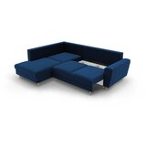 Cosmopolitan Design Plava baršunasti sklopiva/s prostorom za odlaganje kutna garnitura (s lijevim kutom/u obliku slova L) Kyoto – | shoptok.hr