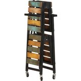 vidaXL Kuhinjska kolica 87x 36 x 81 cm od masivnog obnovljenog drva | shoptok.hr