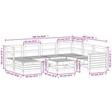  8-dijelni set vrtnih sofa bijeli od masivne borovine | shoptok.hr