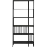 Actona Črn regal v kamnitem dekorju 85x185 cm Strington – | Shoptok.si