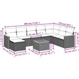  9-dijelni set vrtnih sofa s jastucima bež od poliratana | shoptok.hr