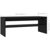  Stolić za kavu crni 100 x 40 x 40 cm od konstruiranog drva | Eponuda.com