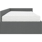  Kutni krevetni okvir s madracem Ostalo 2 pcs Siva tkanina | shoptok.hr