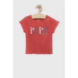 Pepe Jeans Otroška kratka majica PJL GJ Non-denim rdeča barva