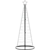 vidaXL Osvetljena novoletna jelka stožec 200 LED modra 182 cm | Shoptok.si