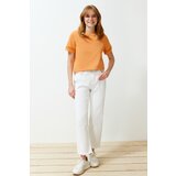 Trendyol Orange Accessory Detailed Basic/Regular Pattern Knitted T-Shirt Cene