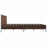  Okvir kreveta smeđi hrast 140x200cm konstruirano drvo i metal | Eponuda.ba