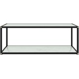 vidaXL Klubska mizica bela 100x50x35 cm kaljeno steklo | Shoptok.si