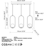 Opviq Luster Mudoni-Mr-936-1, 70x15x115cm, IP20, Bijelo-zlatna boja | Eponuda.ba