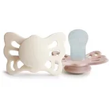 tolažilna duda - silikon Butterfly 0-6 m cream/blush