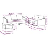  3-dijelni set sofa s jastucima tamnosivi od tkanine | shoptok.hr