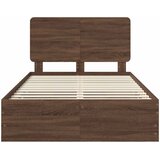  Krevetna konstrukcija Smeđi hrast 120 x 190 cm Inženjersko Drvo | shoptok.hr
