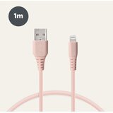 Ksix kabel za prijenos podataka, Soft, USB-A na lightning, 1.0m, rozi Cijene