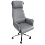 Stolica kancelarijska kožna 888 TD34 siva