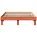  Posteljni okvir brez vzmetnice voščeno rjav 140x190 cm borovina, (21526669) | Shoptok.si