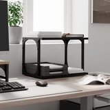  Stalak za pisač s 2 razine crni 41x28x33,5 cm konstruirano drvo | shoptok.hr