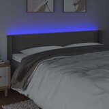  Uzglavlje sivo 163x16x78/88 cm od umjetne kože | shoptok.hr
