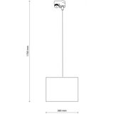  Luster na sajli za šinski sistem TRACER 1xE27/15W/230V prečnik 38 cm crna | Eponuda.com