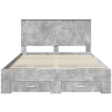  Konstrukcija postelje z vzglavjem Betonsko siva 140 x 200 cm, (5000103571) | Shoptok.si