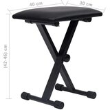  Set stalka za klavijature s dvostrukim nosačem i stolcem crni | shoptok.hr
