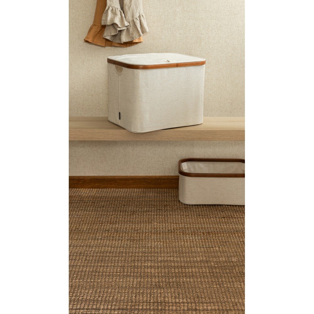 Bigso Krem tekstilna kutija za pohranu s poklopcem 40,5x33x30 cm Bamboo/Linen – | shoptok.hr