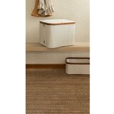 Bigso Kremno bela tekstilna škatla za shranjevanje s pokrovom 40,5x33x30 cm Bamboo/Linen – | Shoptok.si