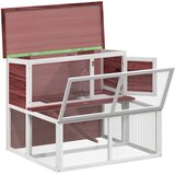  Kavez za zečeve boja kave 102x90x84,5 cm od masivne borovine | Eponuda.com